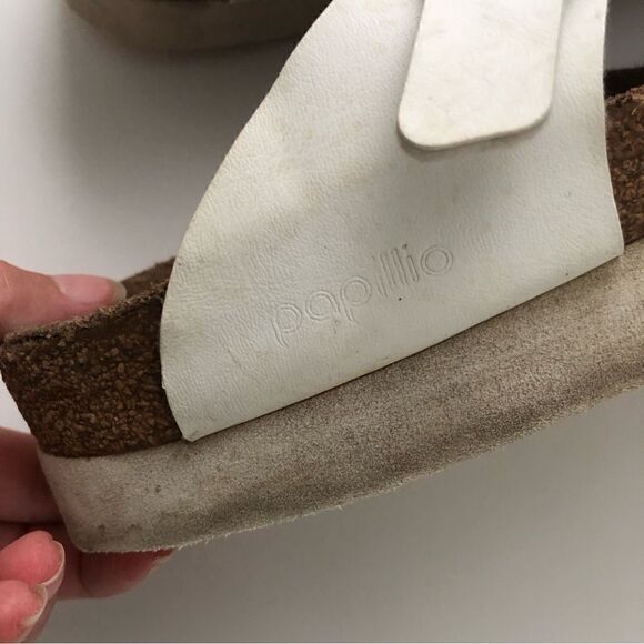 Birkenstock Papillio Gizeh white leather platform sandals size 40 woman’s - Picture 5 of 9